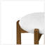 Tabouret de bar d'intérieur revêtu de bois, finition noyer foncé et revêtement ivoire, alliant élégance et durabilité pour les cuisines modernes-2112000954-2112000955