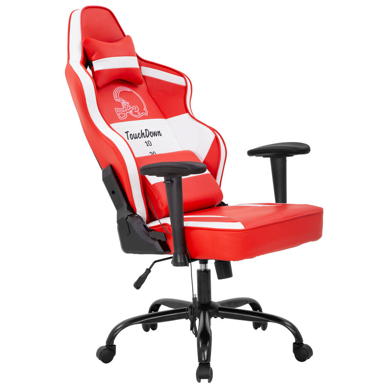 Grand et grand fauteuil de jeu de massage en polyuréthane, Similicuir rouge et noir