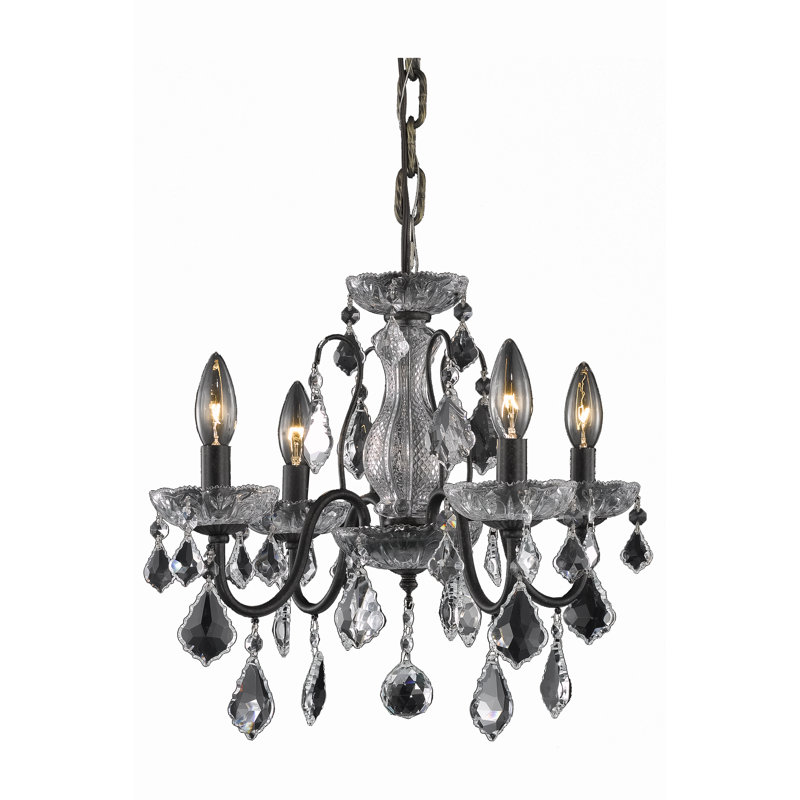 Dusitn 4 - Light Glass Chandelier, Dark Bronze