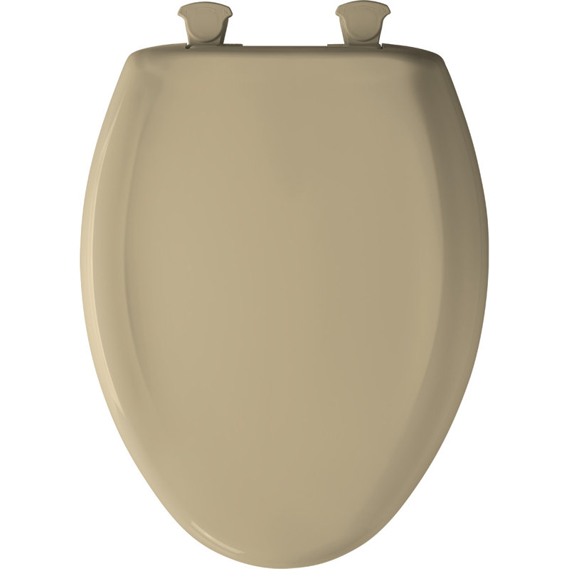 Elongated Toilet Seat and Lid, Tan