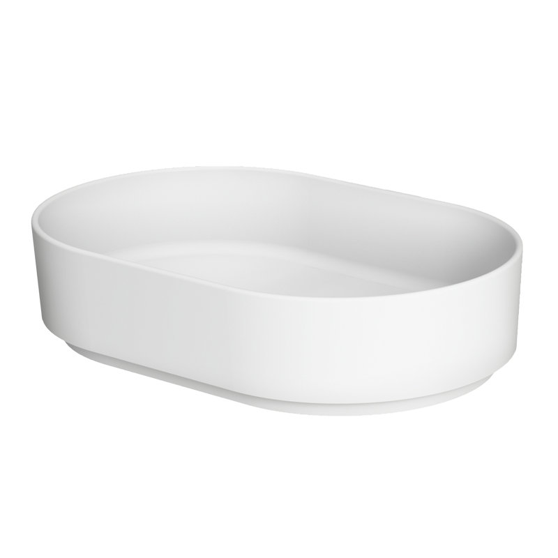 Jendara Modern Pedestal Sink with Solid Surface And Easy Cleaning (Sink Only)