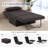 37" Convertible Sleeper Sofa Brown-1007473567