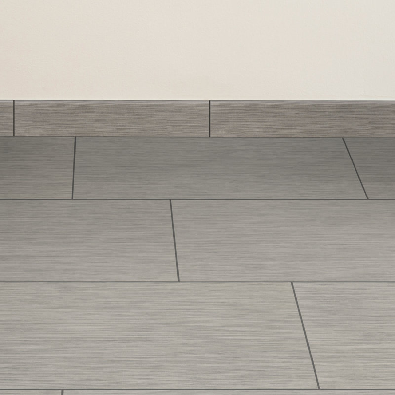 Discovery 12 in. x 24 in. Matte Porcelain Stone Look Floor and Wall Tile, Urban Charcoal