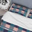 Ensemble de housse de couette en microfibre rose / bleu / bleu sarcelle 3 pièces