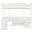Full Size Wood Loft Bed with Desk, Storage Shelf, Sofa & Light, White-2089475721