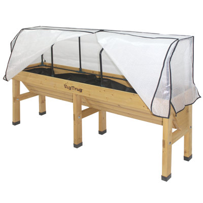 Cadre de serre moyen VegTrug Wallhugger et housse en PE