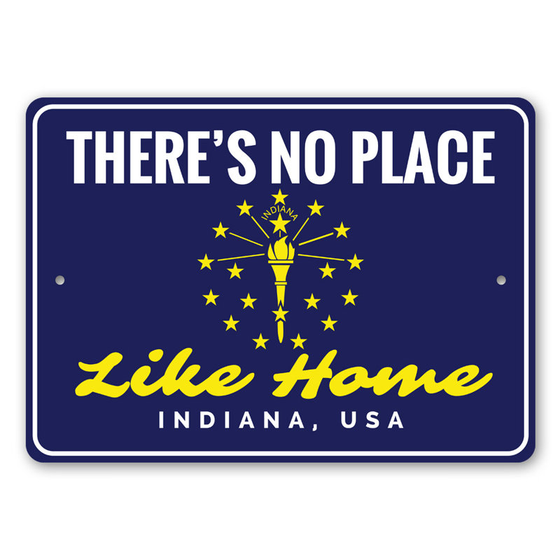 Plaque en aluminium No Place Like Home, H 10 po x l 14 po x P 0,04 po