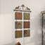 Décoration murale florale en métal multicolore avec 6 panneaux suspendus et détails en volutes