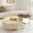 2-Piece Living Room Table Set, Modern Round Nesting Coffee Table Set