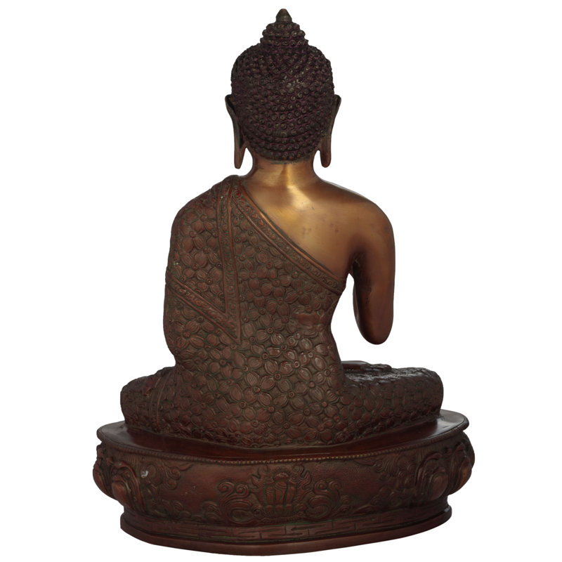 Statue de Bouddha bénissant, Brun