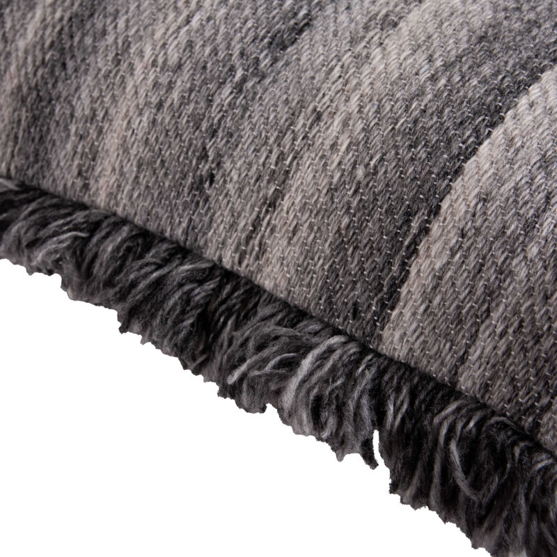 Housse et insert de coussin décoratif en polyester, Gris anthracite