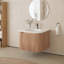 Wall Mounted Single Vanity Bathroom Vanity With Cultured Marble Top