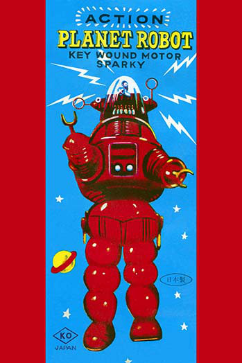" Action Planet Robot " Print