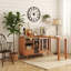 Buffet extensible avec table de salle à manger à abattants, armoire de rangement moderne de style Mid-Century