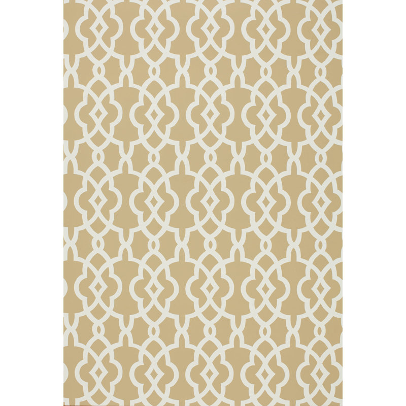 Papier peint avec frettes Summer Palace, Sable
