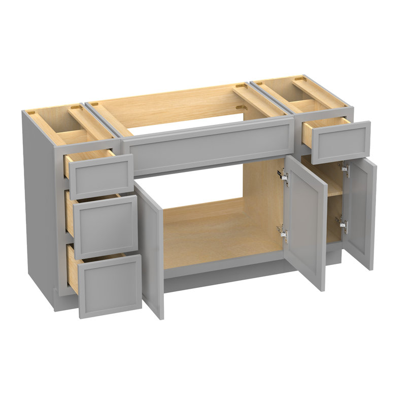 60'' Single Bathroom Vanity Base Only, Gray