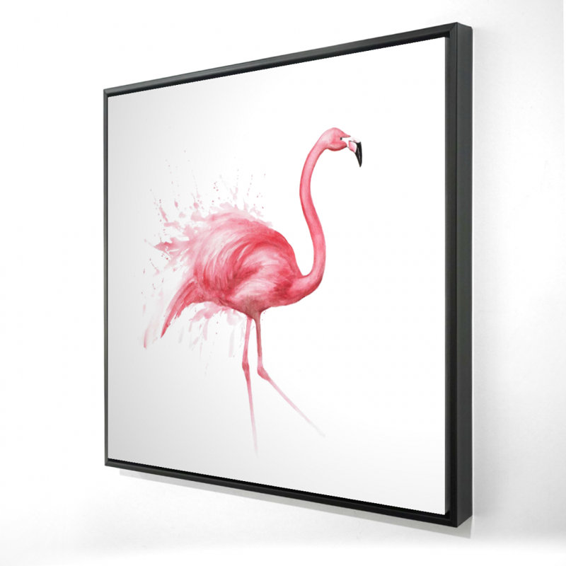 «Pink Flamingo Watercolor» sur toile