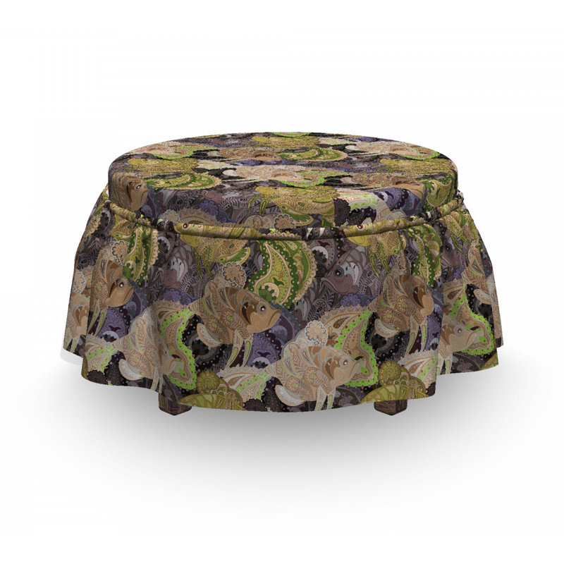 Housse pour repose-pieds Fish Paisley