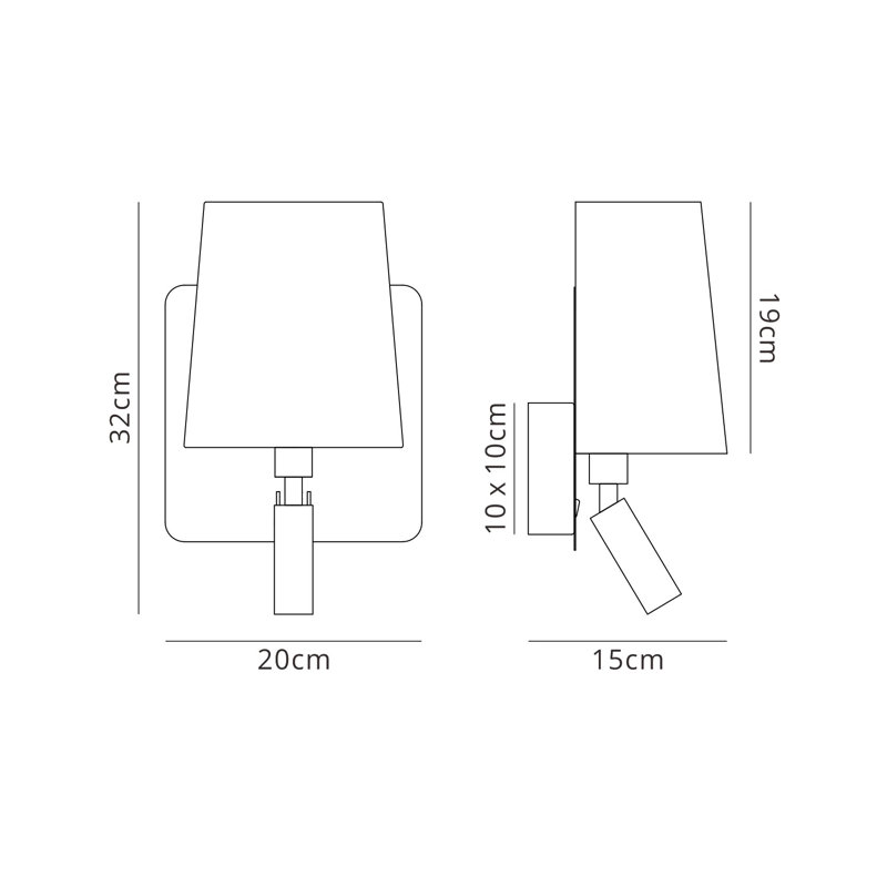Kiro LED Armed Sconce, Black