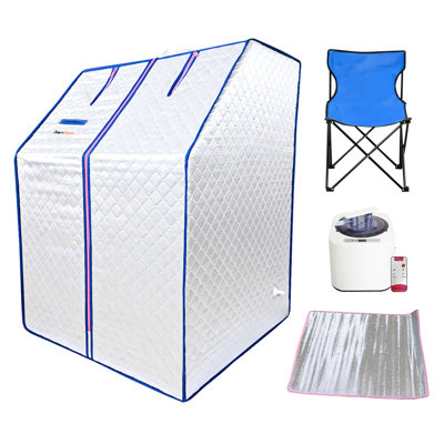 Enjoy Home Luxury - Portable Steam Tent Heater, Chair, Remote 27.75In X 38.13In Measurements Personal For Being Info
