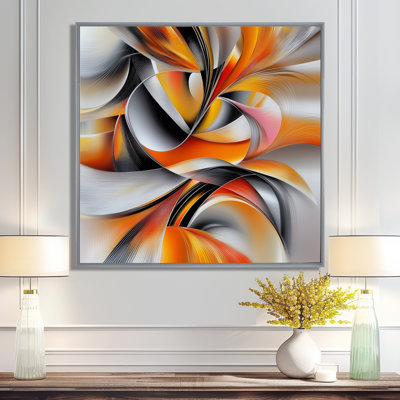 «Geometric Orange Fragment Vector IV», reproduction d'art géométrique abstraite