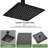 16 Inch Square Rain Shower Head Matte Black 304 Stainless Steel Showerhead-126409553