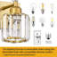 Luminaire de meuble-lavabo moderne en cristal pour salle de bain - Finition de miroir mural 5 lumières avec cristal K9 et conception imperméable-1050844665