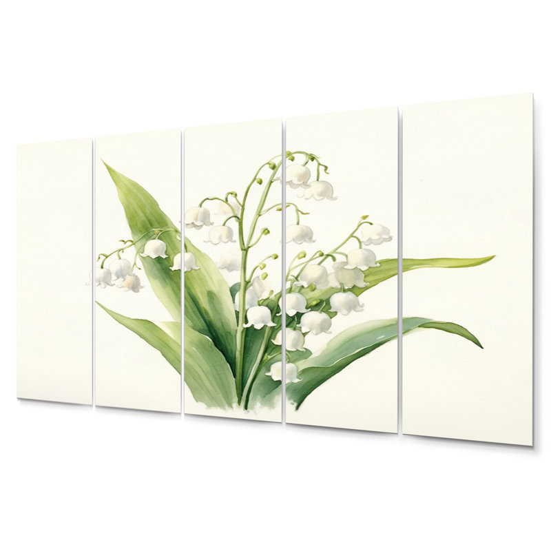 Green Lily Serenade - ensemble de décoration murale floral en métal
