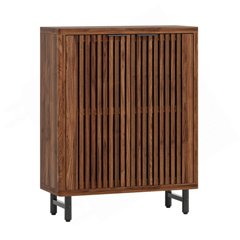 Wooden Storage Cabinet,Shoe Cabinet, Walnut