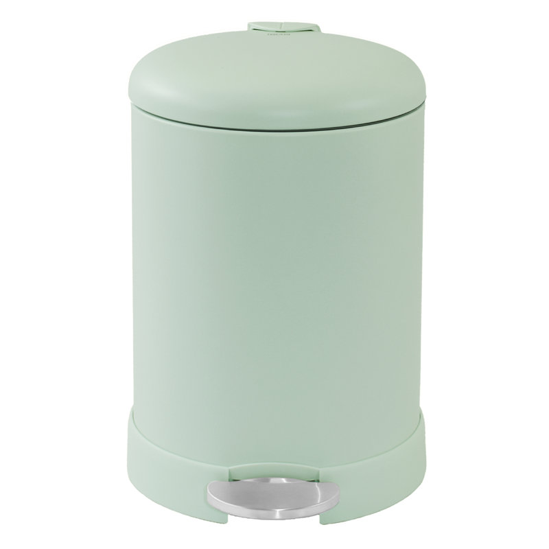 Glad Small Round Trash Can 1.2 Gallon, Green