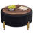 30" W Upholstered Round Storage Ottoman Coffee Table with Metal Legs-807009759
