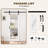  𝗡𝗼 𝗔𝘀𝘀𝗲𝗺𝗯𝗹𝘆 𝗥𝗲𝗾𝘂𝗶𝗿𝗲𝗱 Door Panel, 80''H Mirrored Solid Manufactured Wood Sliding Barn Doors with Hardware Kit-98379353-124910743
