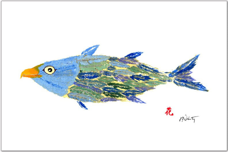 Ensemble de 10 napperons Birdfish