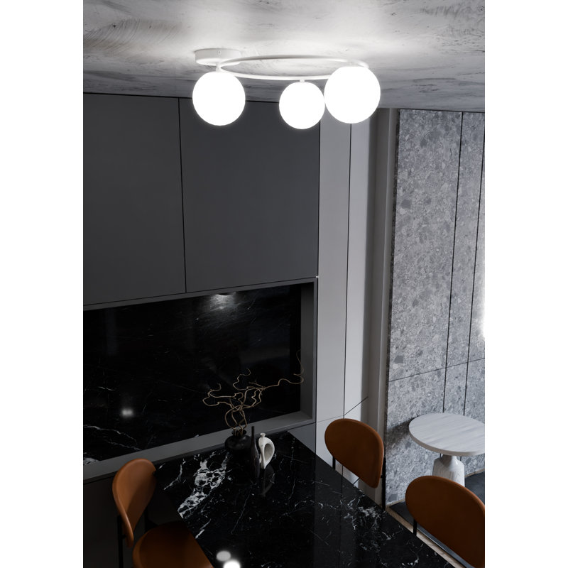 Aliandra 3 - Light Chandelier, White, White