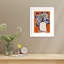 «Galya Lovely Flower Bouquet (orange Version)» par Treechild, impression sur bois encadrée-100159792-100159777