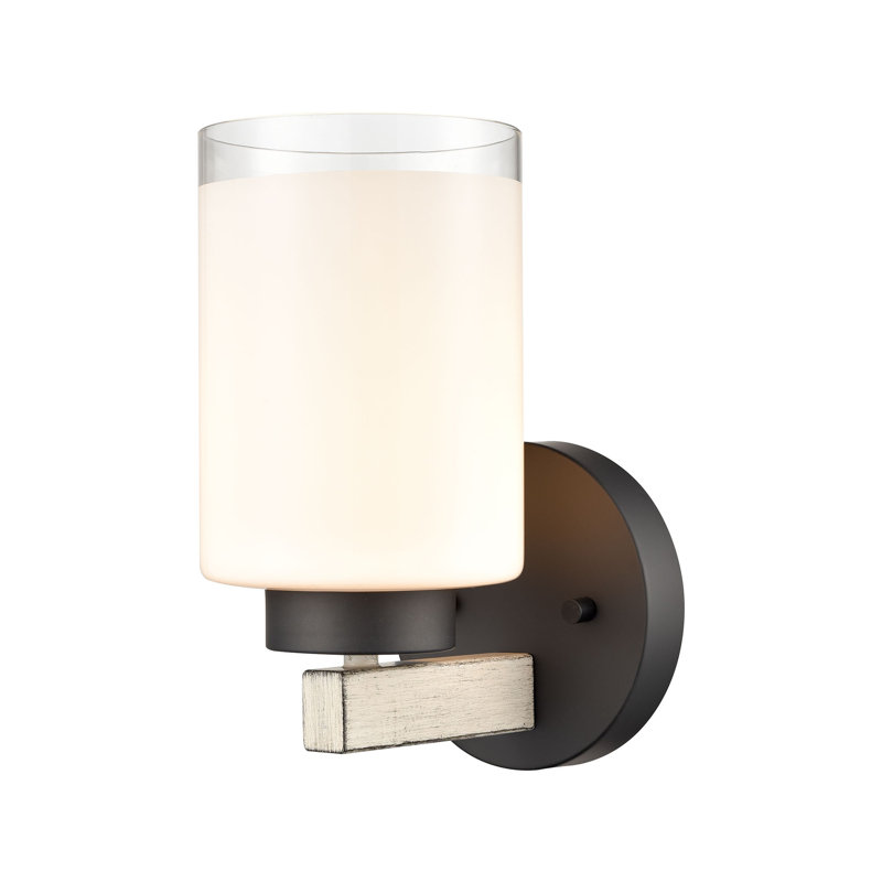 Éclairage pour meuble-lavabo à 1 lumière de 5 po de large Briggs - noir, H 6,75 po x l 5 po x P 9,75 po, Une lumière