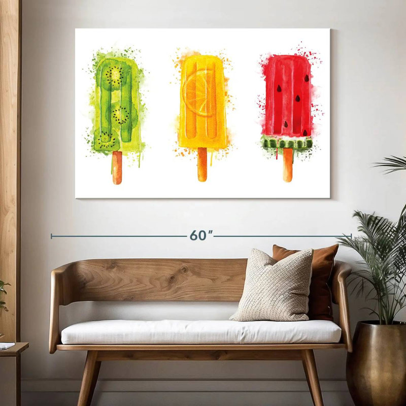 Yarlin Fruity Popsicles Splatter, 34" H x 51" W