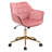Ergonomic Velvet Upholstered Adjustable Height Swivel Casters Arms Included Metal Base Schick Task Chair-1186361783