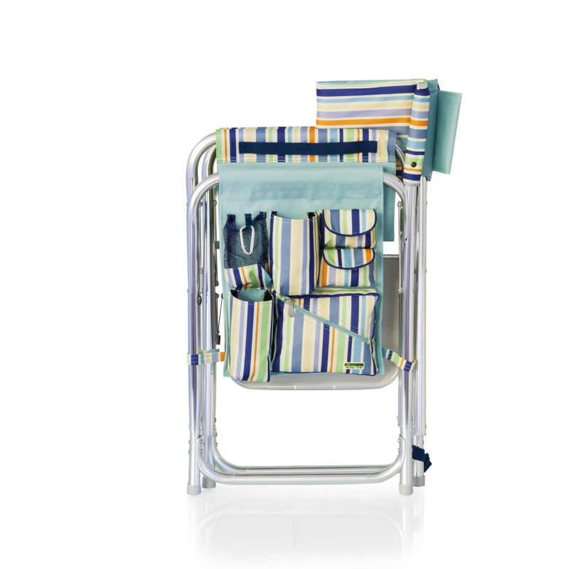 Sports Outdoor Portable Camp Chair with Side Table, St. Tropez