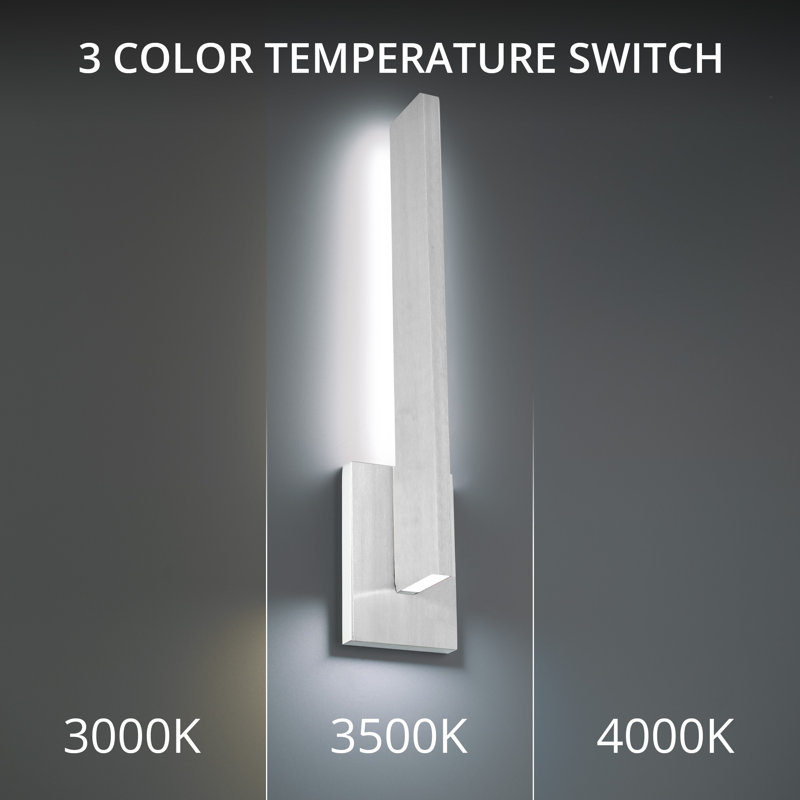 Sleek Mako LED Outdoor Wall Sconce in Brushed Aluminum