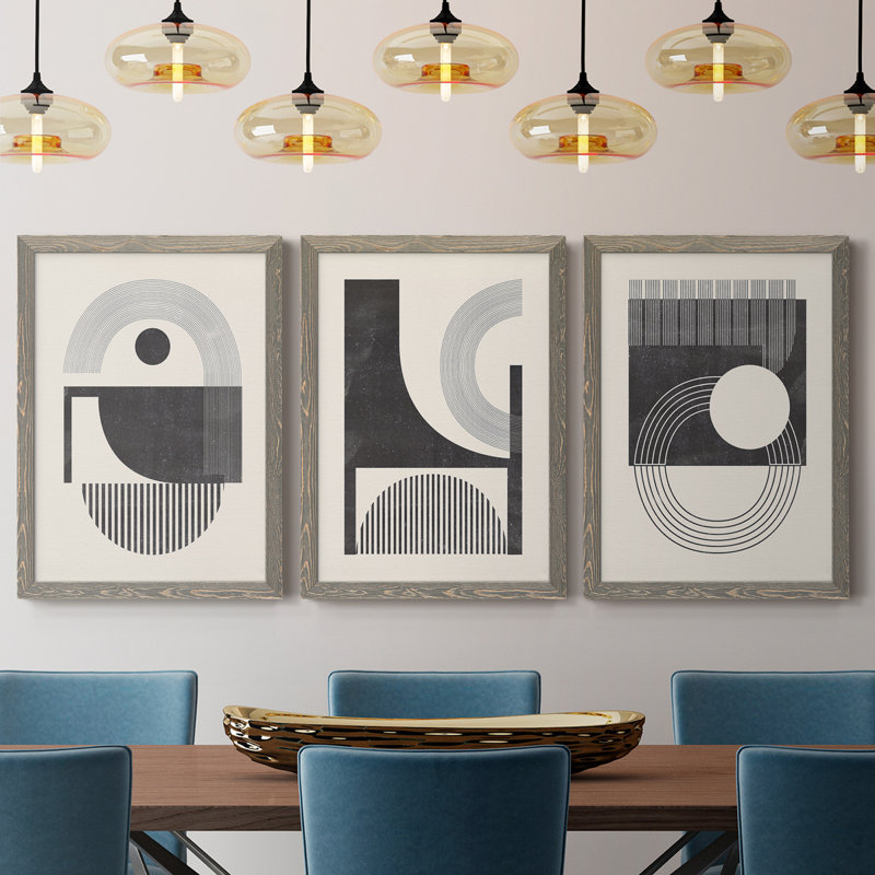 Inconnu Space I, toile encadrée de qualité supérieure - prête à être accrochée, gris, H 20 po x l 51 po x P 1,5 po