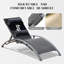 Ensemble de 3 chaises longues de piscine gris foncé (2 chaises longues + 1 table)-2023207614