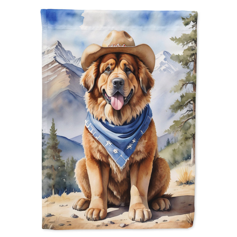 Drapeau Cowboy Welcome Garden, Dogue du Tibet