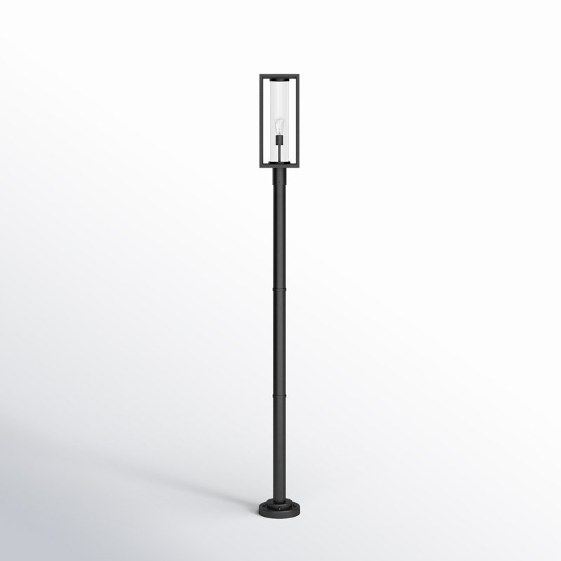 Lampadaire câblé à 1 lumière Bello (double), Noir, H 95,5 po x l 9 po x P 9 po