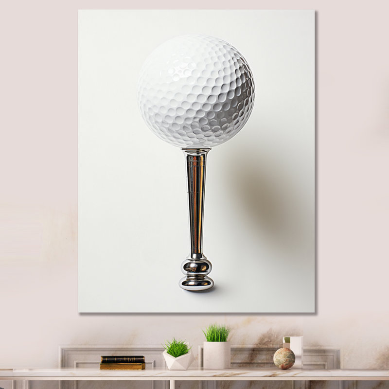 Latedra Minimalisme Golf Tees X - Art mural de golf, H 44 po x l 34 po x P 1,5 po, Toile tendue