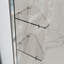 90*185*0.6cm, Silver Frameless Walk-In Shower Enclosure with Glass Shelf