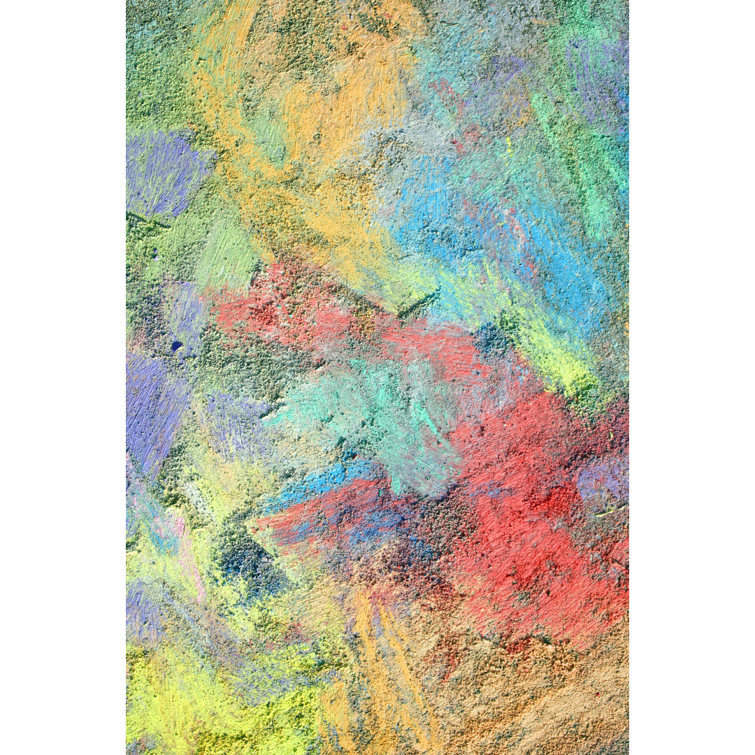 Colorful Textured Chalk von Colorful Textured Chalk - Kunstdrucke auf Leinwand