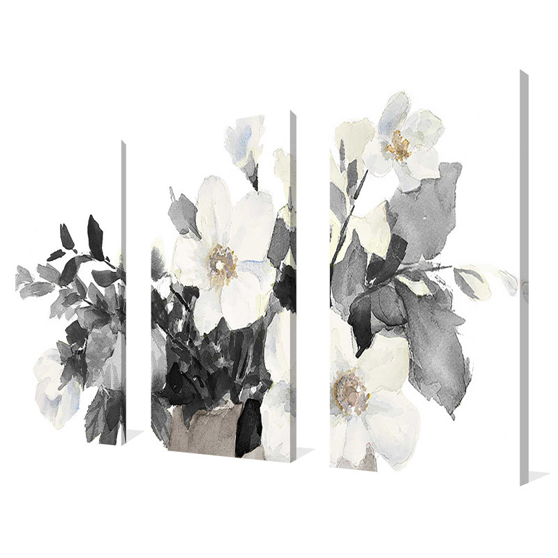 «Neutral Anemones», reproduction sur toile 3 pièces, H 32 po x l 48 po x P 1 po