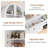 70.5" Tall Arched Storage Display Cabinet with Glass Doors and Adjutable Shelves-939431510