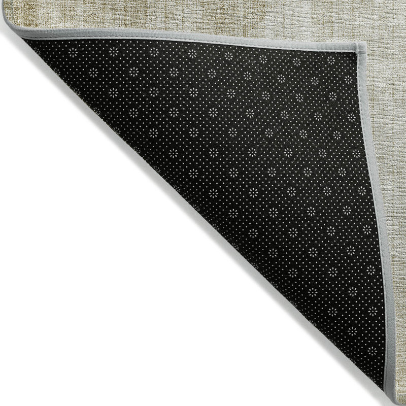 Tapis d'intérieur / extérieur géométrique lavable beige / brun clair 5 pi x 8 pi taupe